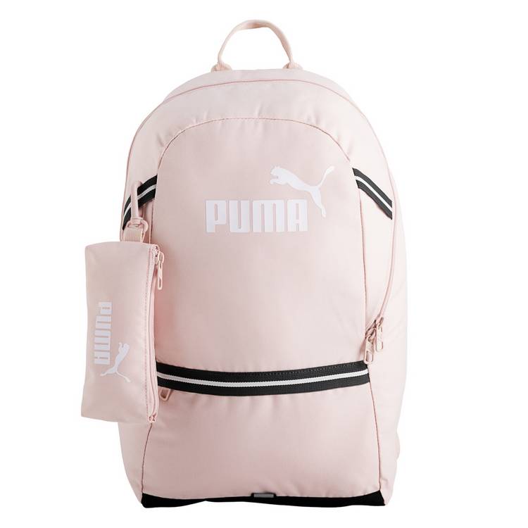 Puma pink backpack combo with pencil case (British brand)