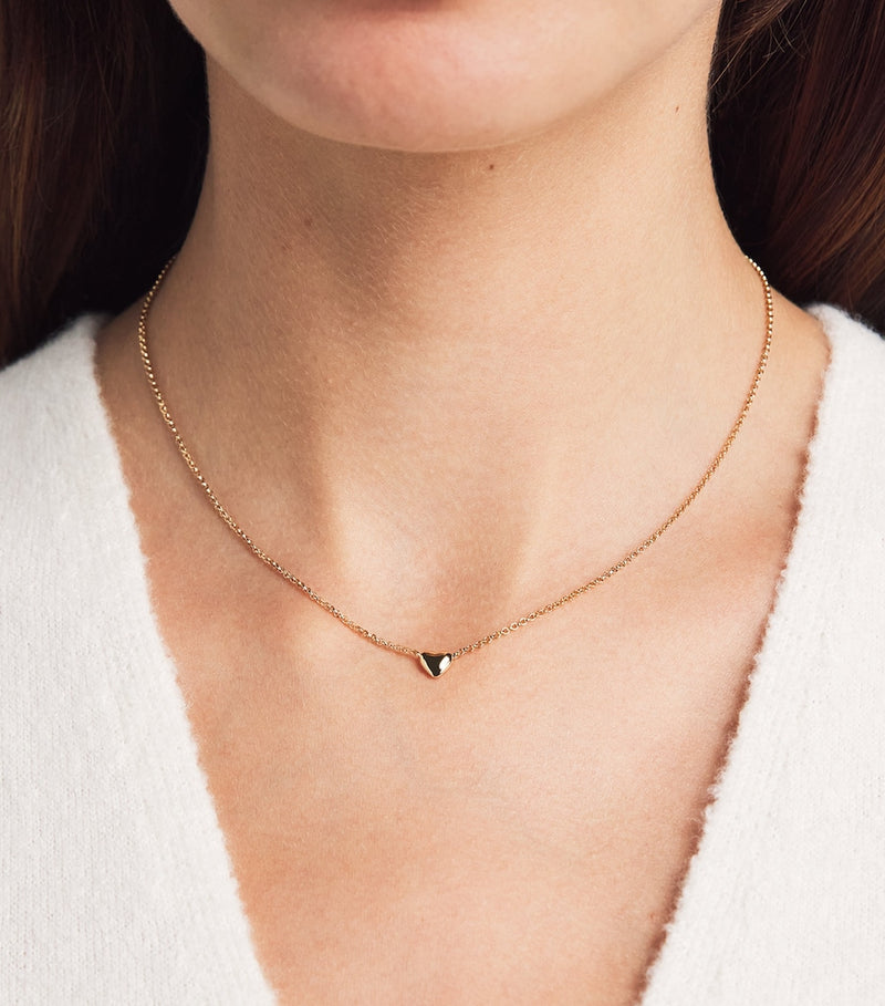 Astrid & Mayu gold-plated sterling silver heart necklace - British product