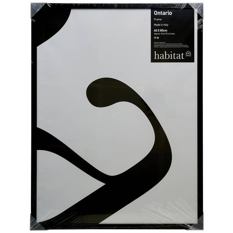 Habitat black wooden picture frame 60x80cm, imported from the UK