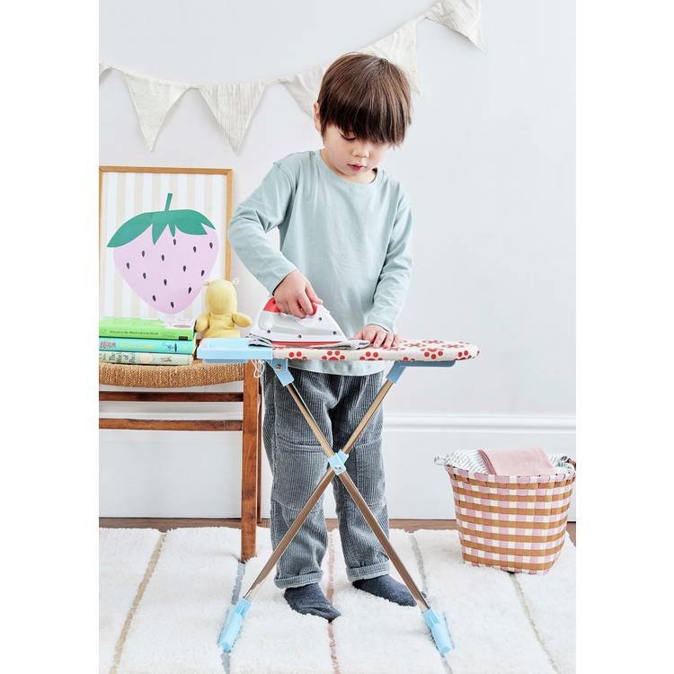 Casdon toy ironing set with board and iron - British product