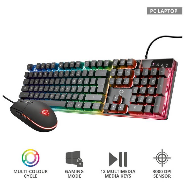 GXTrust gaming keyboard and mouse combo (British brand)