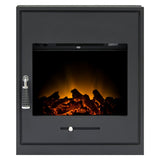 Adam Oslo black electric inset stove 2kW, UK version