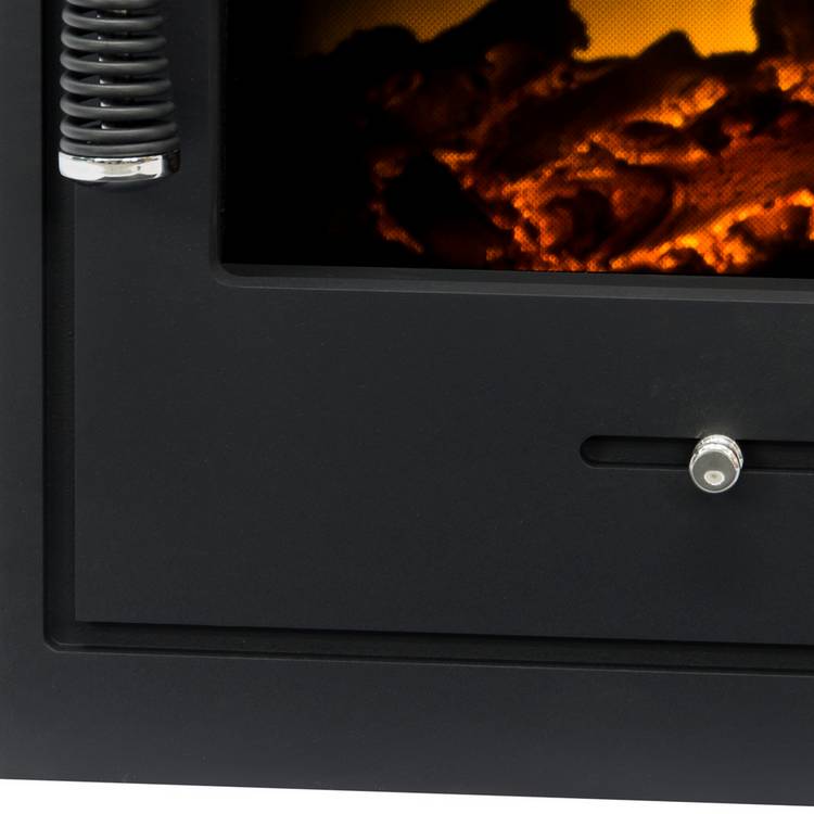 Adam Oslo black electric inset stove 2kW, UK version