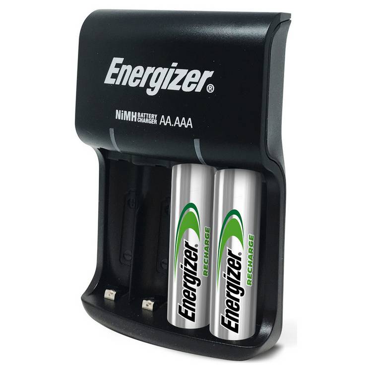 Energizer rechargeable battery charger with 4 AA batteries, imported from the UK