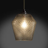 Argos Home Nubia grey glass easy fit lampshade 17cm (British brand)
