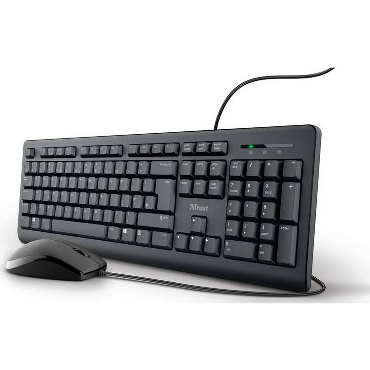 Trust Primo wired keyboard and mouse set (British brand)