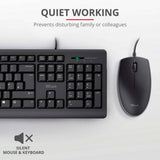 Trust Primo wired keyboard and mouse set (British brand)