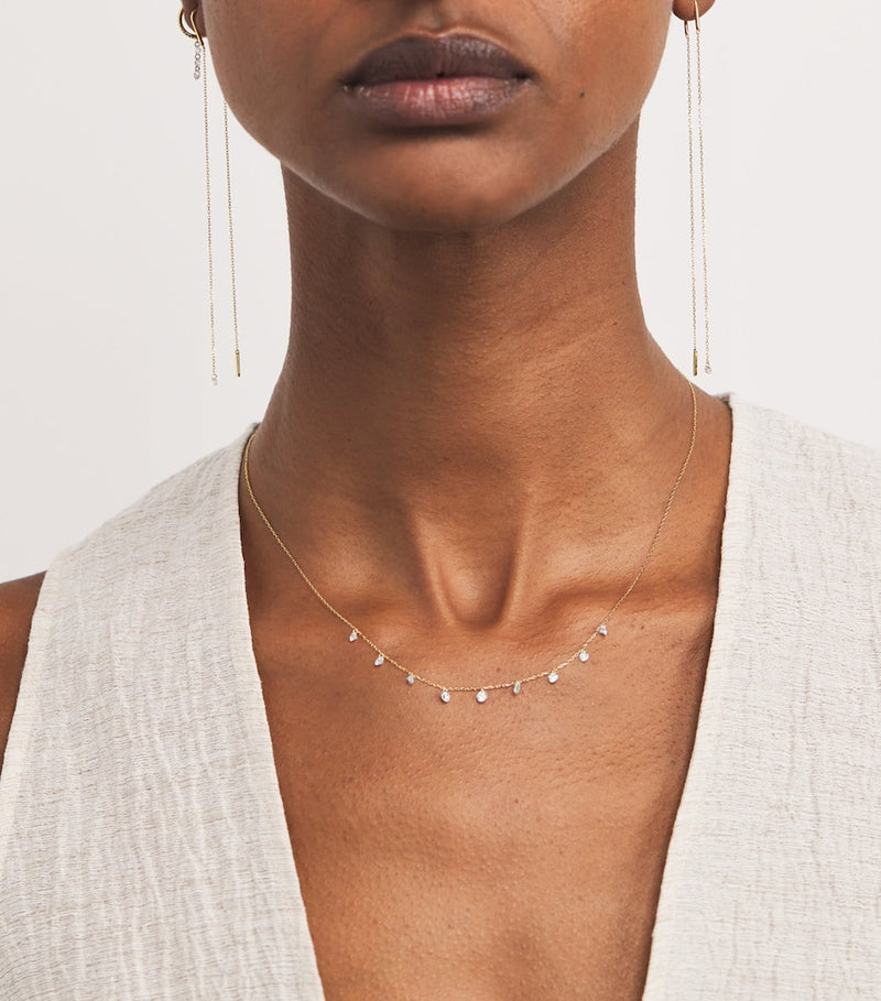 Persée yellow gold diamond nine-stone Danaé necklace, UK version