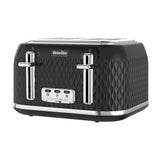 Argos Breville VTT786 Curve 4 Slice Toaster Black and Chrome- Buy online at McGrocer