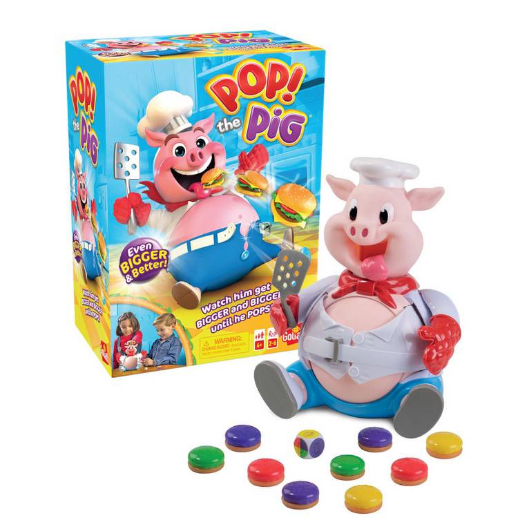 Goliath Pop The Pig game box, imported from the UK
