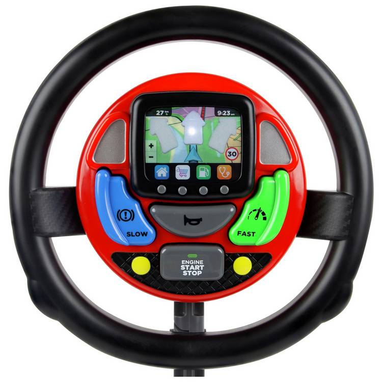 Casdon GPS steering wheel toy with interactive features, UK version