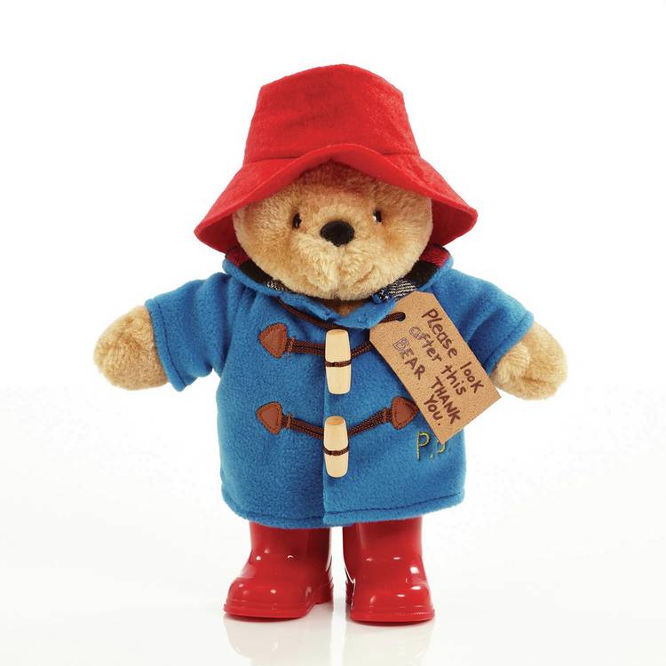 Paddington Bear classic plush toy with boots (British brand)