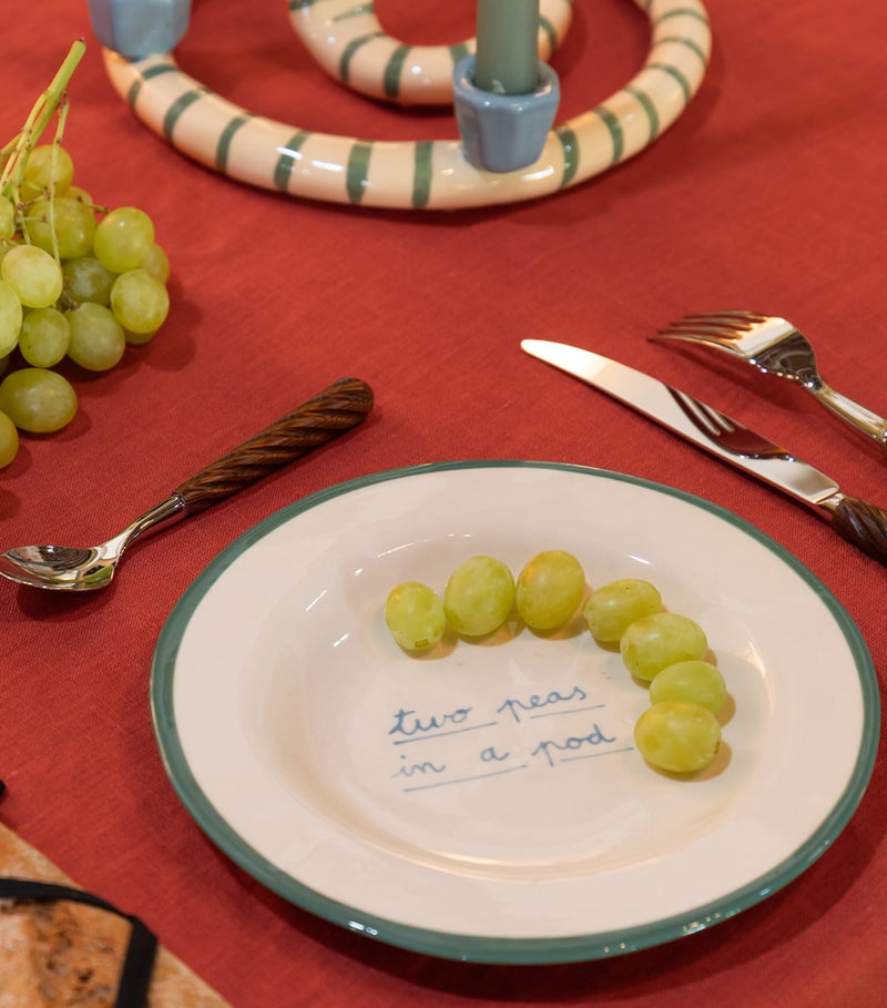 Laetitia Rouget Two Peas in a Pod dessert plate 20cm, UK version