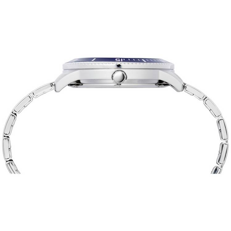 Lorus men's solar watch blue dial stainless steel bracelet - British product