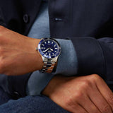 Lorus men's solar watch blue dial stainless steel bracelet - British product