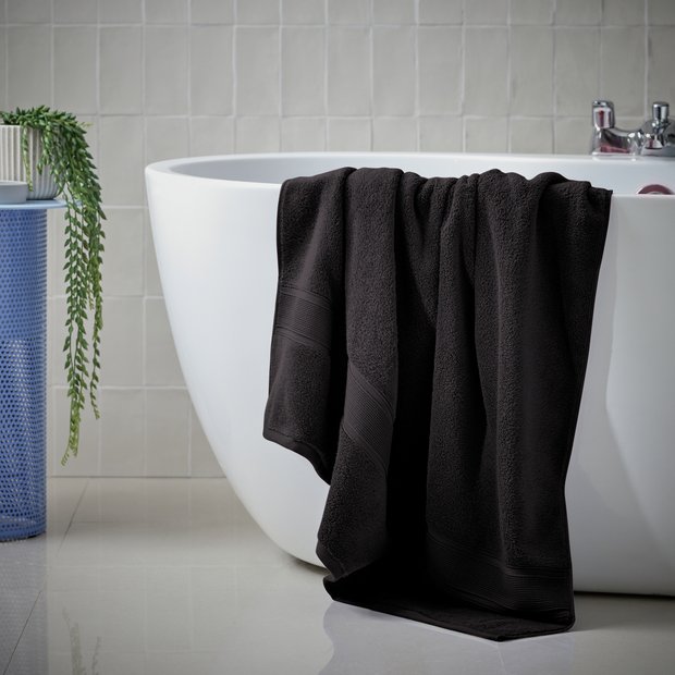 Habitat black bath sheet 150x100cm (British brand)