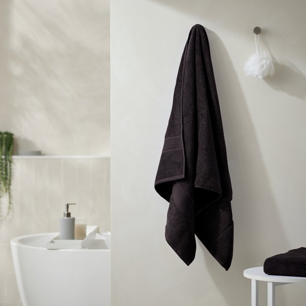 Habitat Supersoft black bath towel 70x130cm (British brand)