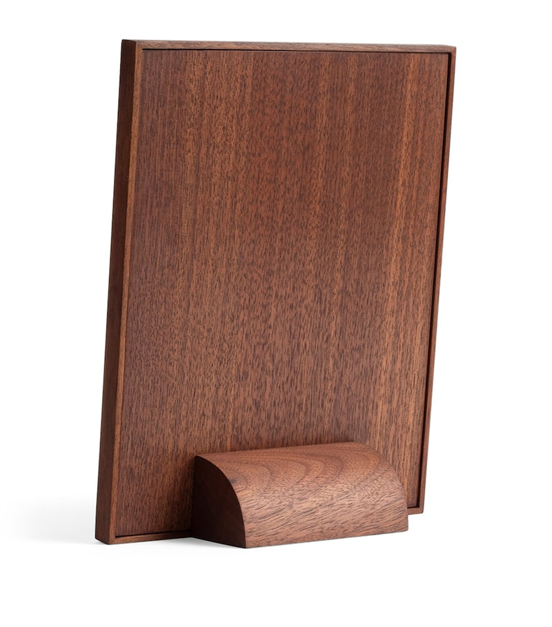 Assouline leather and walnut wood photo frame 5x7 inches - British product