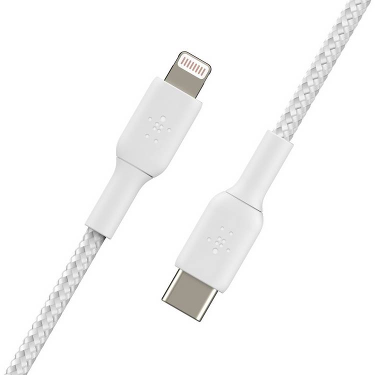 Belkin USB-C to Lightning braided cable 2m white, UK version
