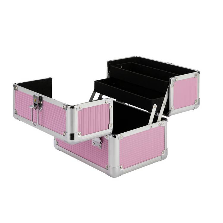 Argos Home medium pink aluminium vanity case, UK version