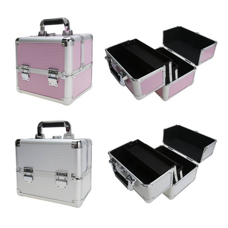 Argos Home medium pink aluminium vanity case, UK version