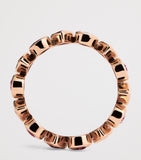 SHAY rose gold eternity ring with sapphires, imported from the UK