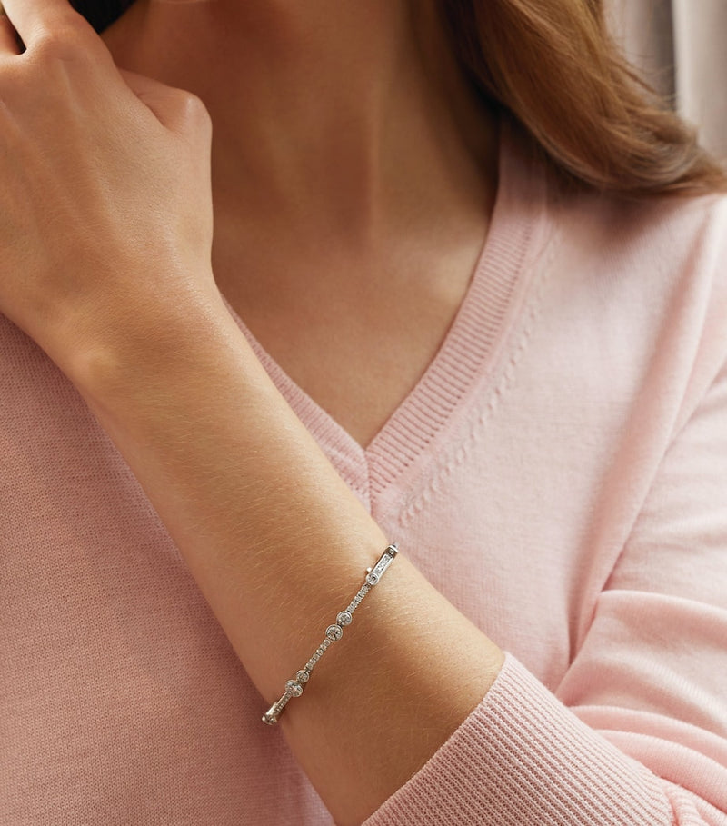 Boodles Waterfall bangle platinum diamonds UK version