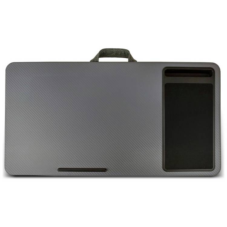 Ingenious desk lap tray with cushioned base and phone slot, imported from the UK