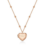 Radley ladies heart locket rose gold plated necklace, UK version