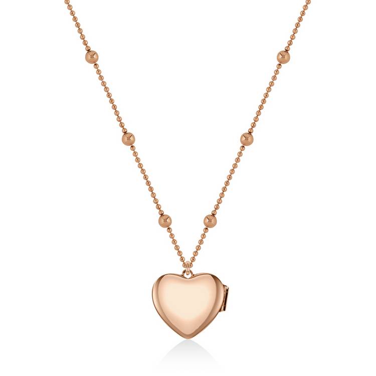 Radley ladies heart locket rose gold plated necklace, UK version