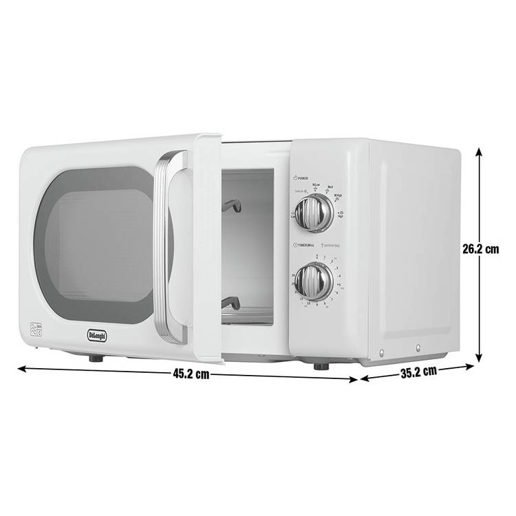 De'Longhi Argento Flora cream microwave 800W 20L, UK version