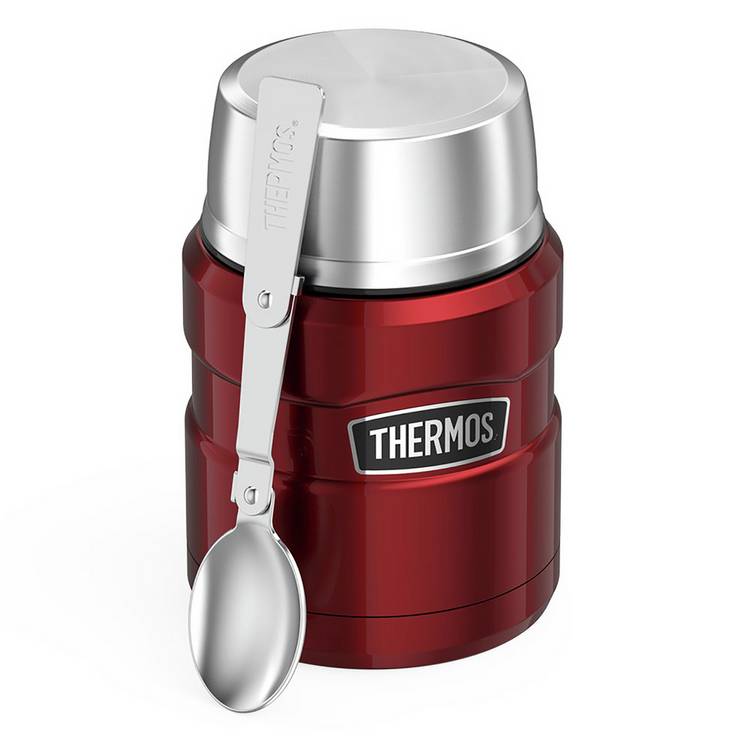 Thermos Stainless King Red food flask 470ml, imported from the UK