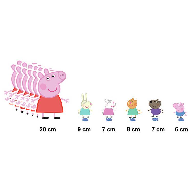 Peppa Pig party decoration set with stand-in and masks, UK version