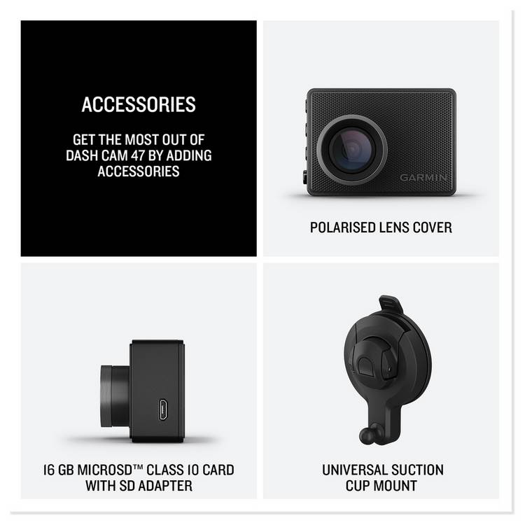 Garmin Dash Cam 47 compact dashcam - British product