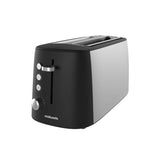 Cookworks long slot 4 slice toaster black and silver (British brand)