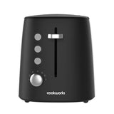 Cookworks long slot 4 slice toaster black and silver (British brand)