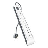 Belkin 6 socket surge protected extension lead 2m - British product