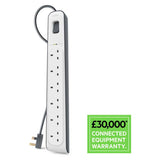 Belkin 6 socket surge protected extension lead 2m - British product