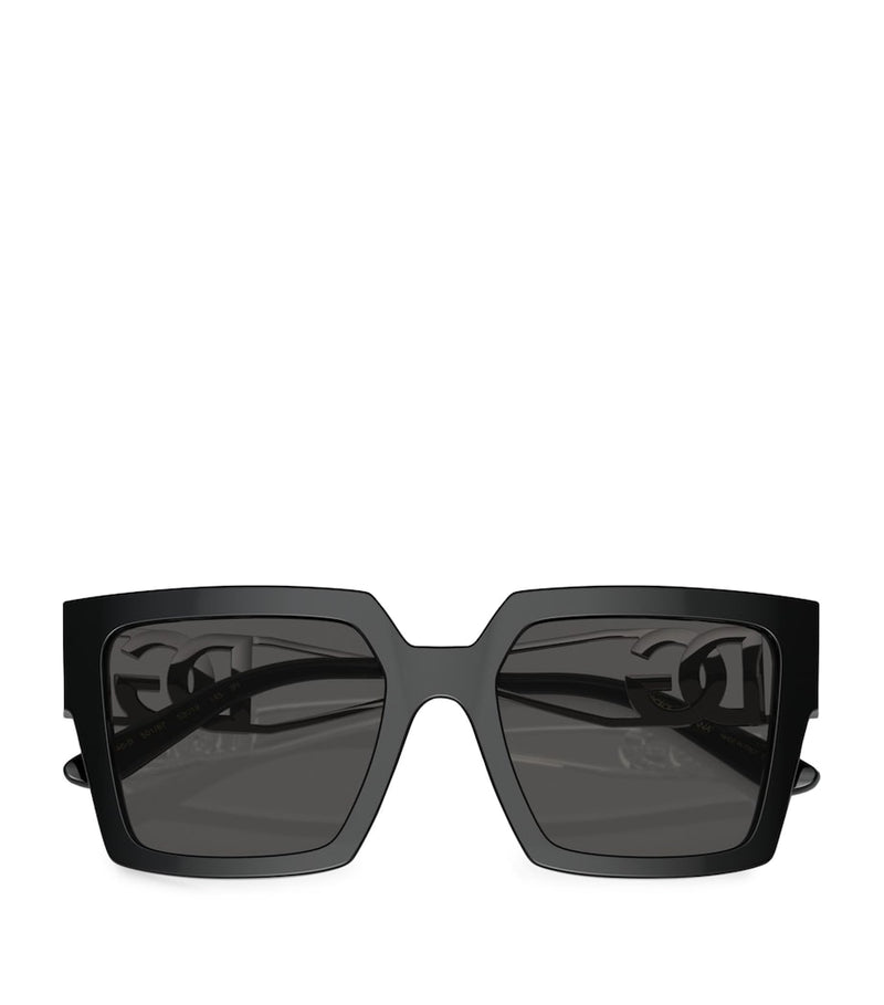 Dolce&Gabbana square sunglasses dark-grey tinted acetate lenses, UK version