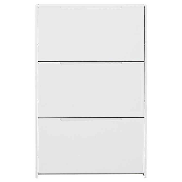 GFW white shoe storage cabinet H112cm W72cm D17cm (British brand)