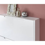GFW white shoe storage cabinet H112cm W72cm D17cm (British brand)