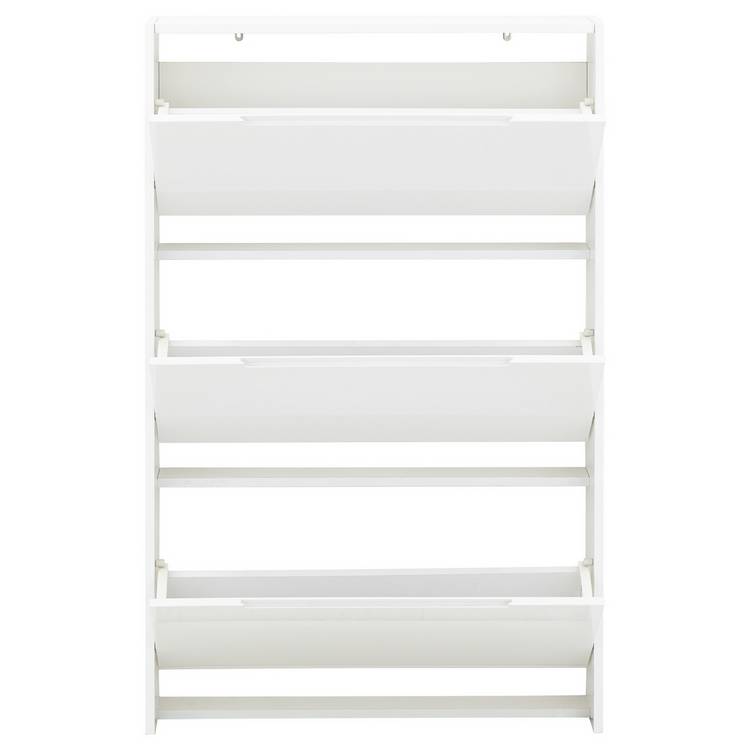 GFW white shoe storage cabinet H112cm W72cm D17cm (British brand)