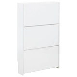 GFW white shoe storage cabinet H112cm W72cm D17cm (British brand)