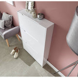 GFW white shoe storage cabinet H112cm W72cm D17cm (British brand)