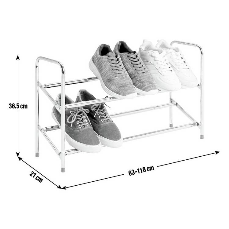 Argos Home 2 tier extending shoe rack chrome, UK version