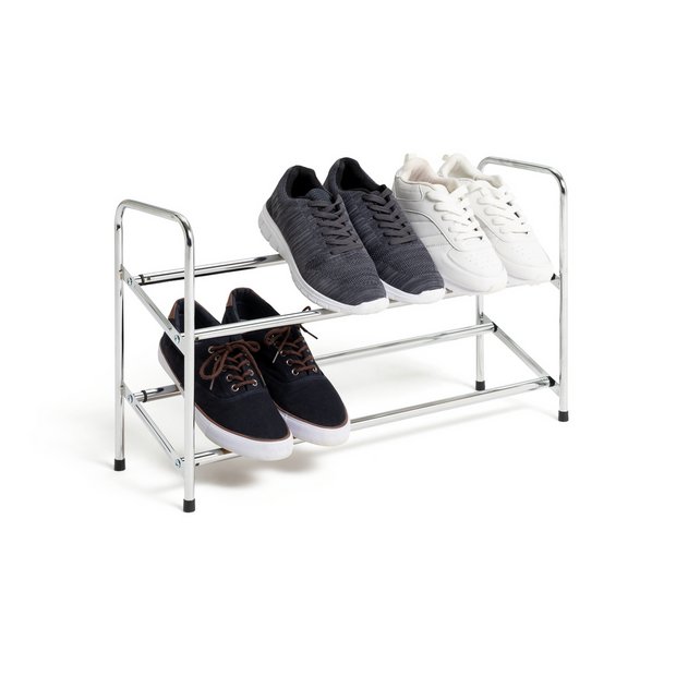 Argos Home 2 tier extending shoe rack chrome, UK version