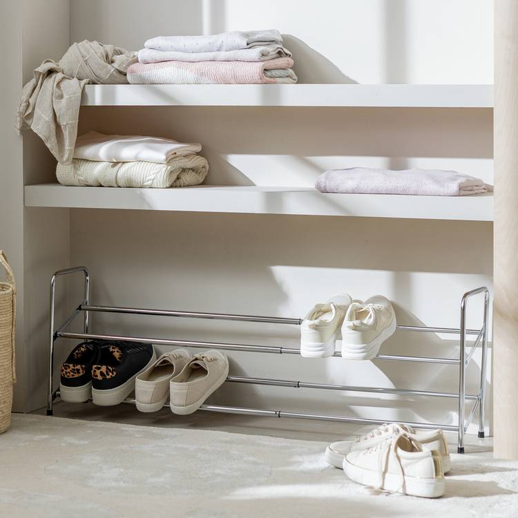 Argos Home 2 tier extending shoe rack chrome, UK version