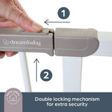 Dreambaby AVA slimline safety gate white 61-68cm, imported from the UK
