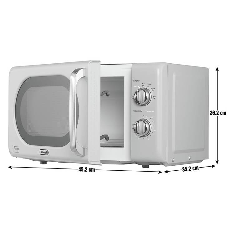 De'Longhi Argento Flora microwave sage green 20L, imported from the UK