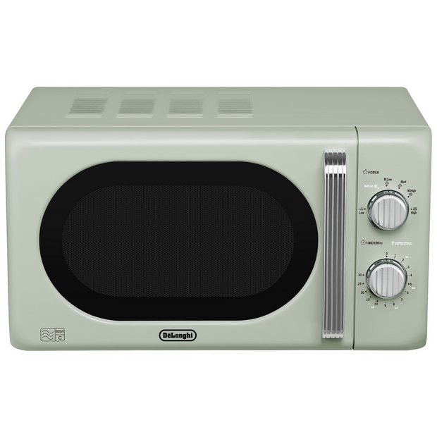 De'Longhi Argento Flora microwave sage green 20L, imported from the UK